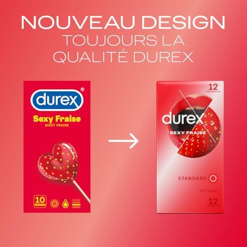 Vue 4 de Durex Preservatifs Sexy Fraise