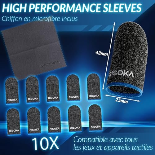 Vue 2 de Risoka Gaming Finger Sleeve