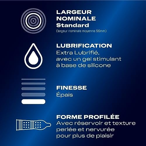 Vue 2 de Durex Preservatifs Orgasmintense Extra