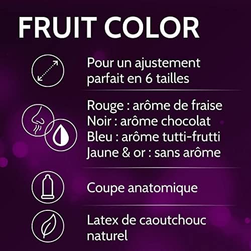 Vue 2 de Vibratissimo Preservatifs Fruit Color