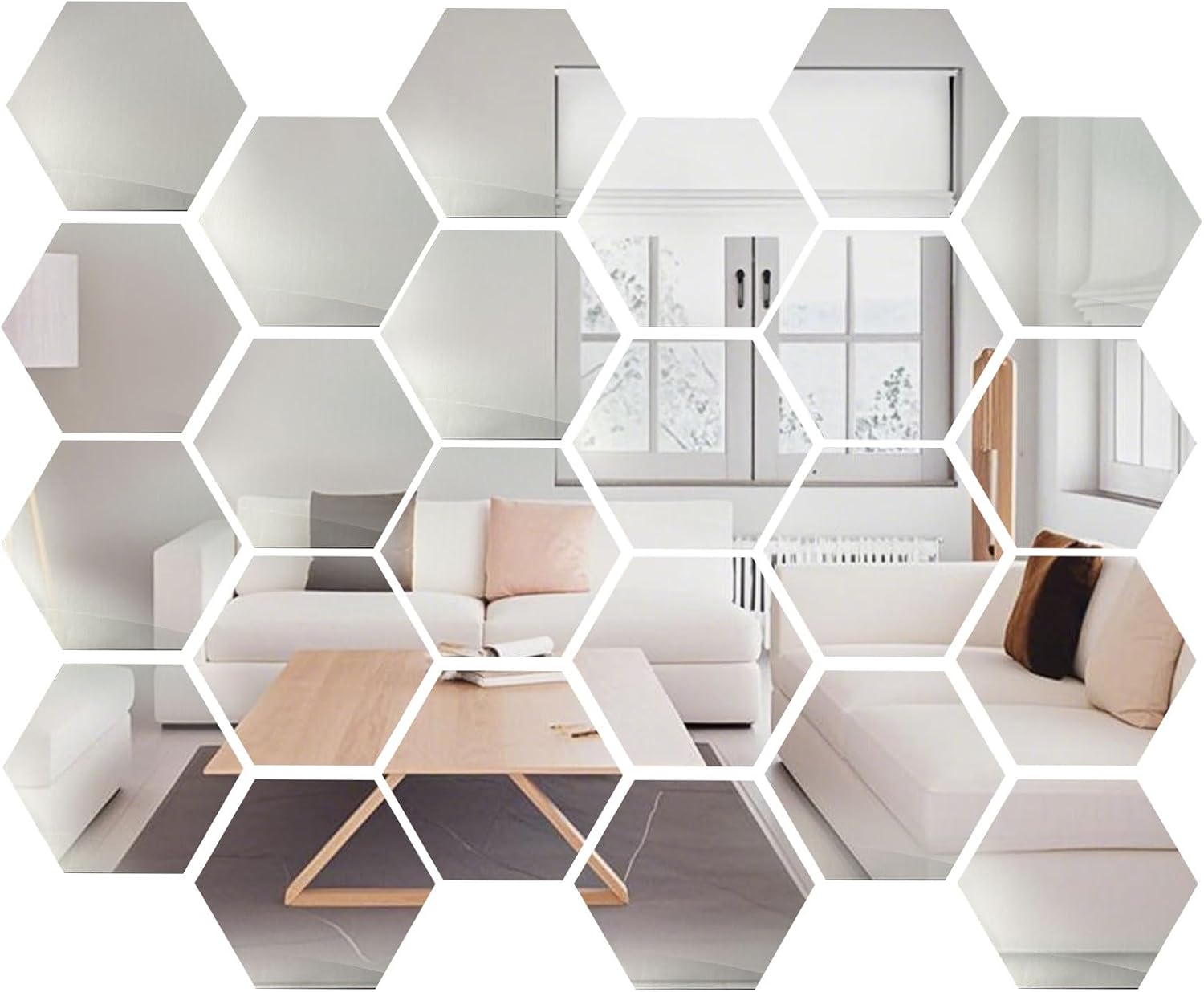 Pangutheos Pieces Hexagonal Miroir