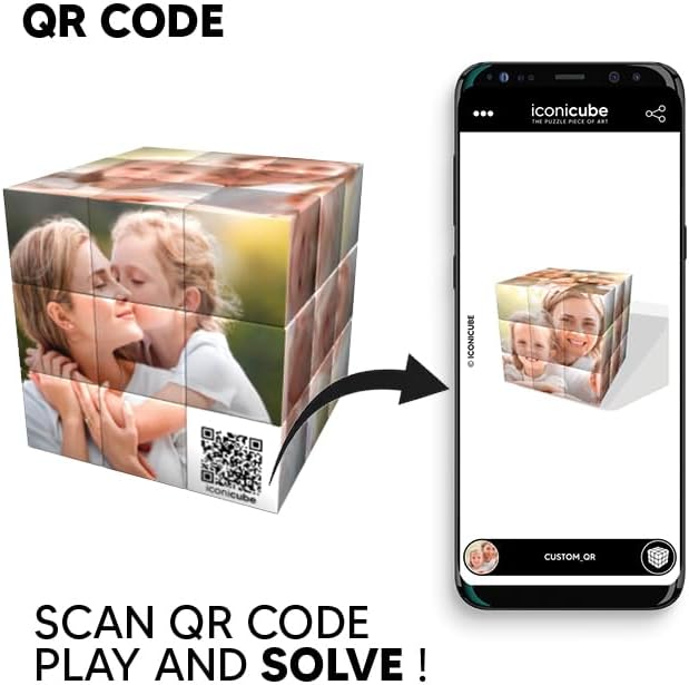 Vue 4 de Iconicube Photo Puzzle Cube