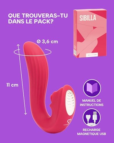 Vue 5 de Mysecretcase Vibromasseur Langues Point