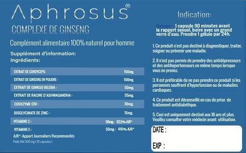 Vue 2 de Aphrosus Complement Alimentaire Pour