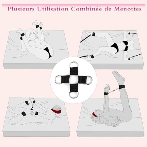 Vue 2 de Menottes Sex Lit Bdsm