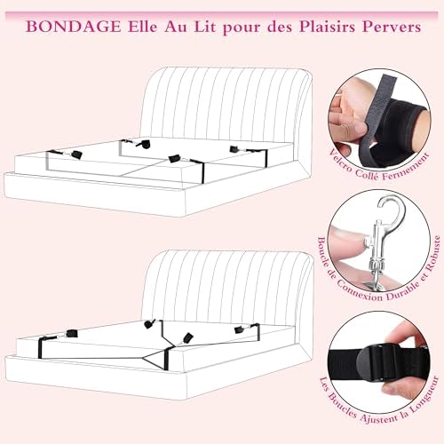 Vue 6 de Menottes Sex Lit Bdsm