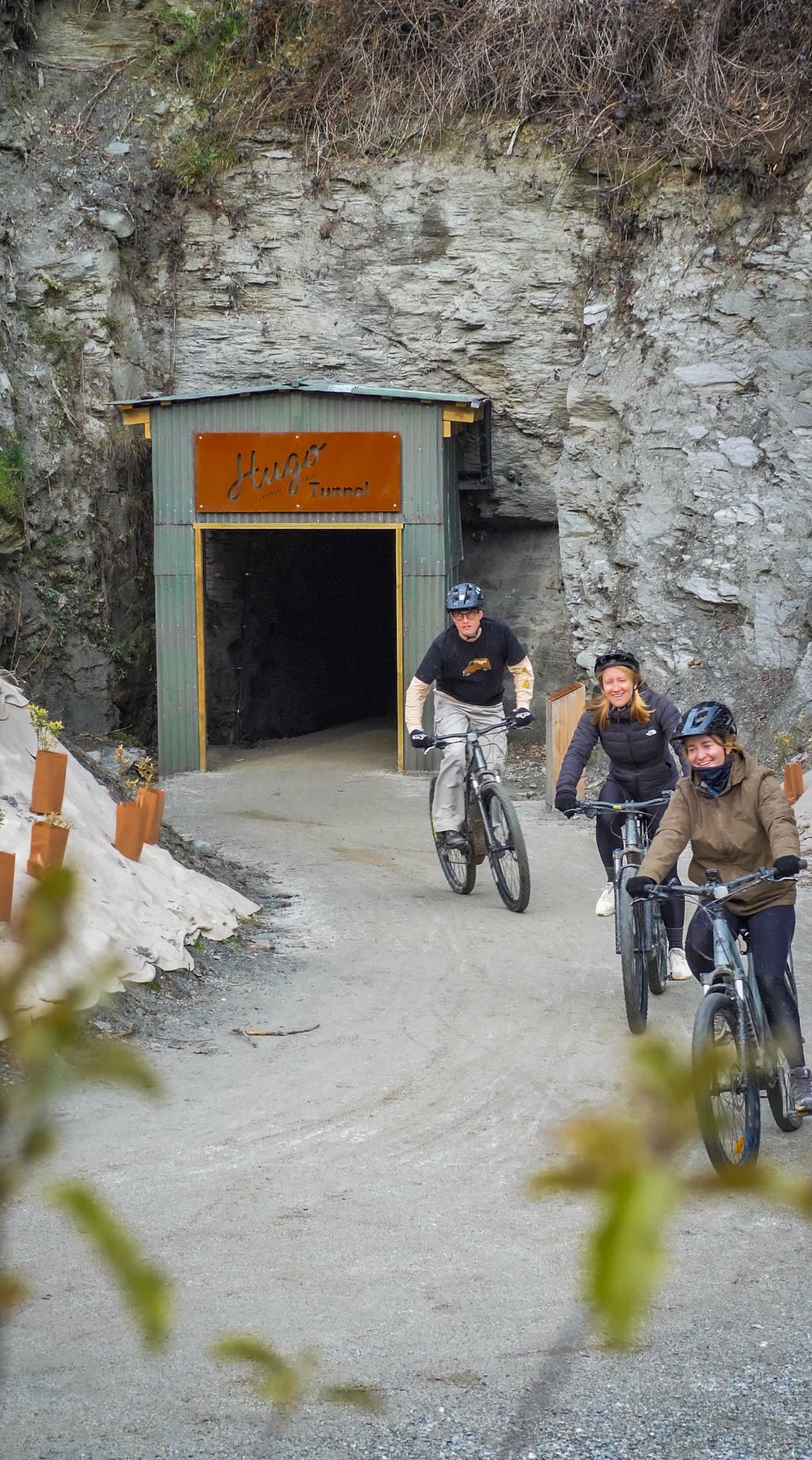 Dramatic schist walls of the Shotover Gorge with turquoise river below near Queenstown