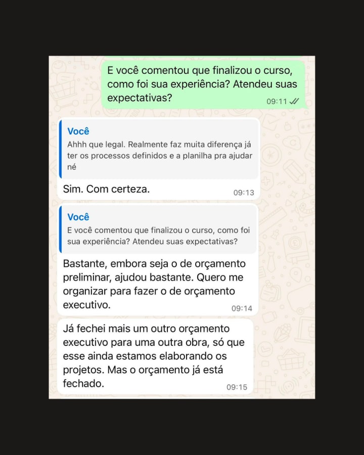 Depoimento de aluno