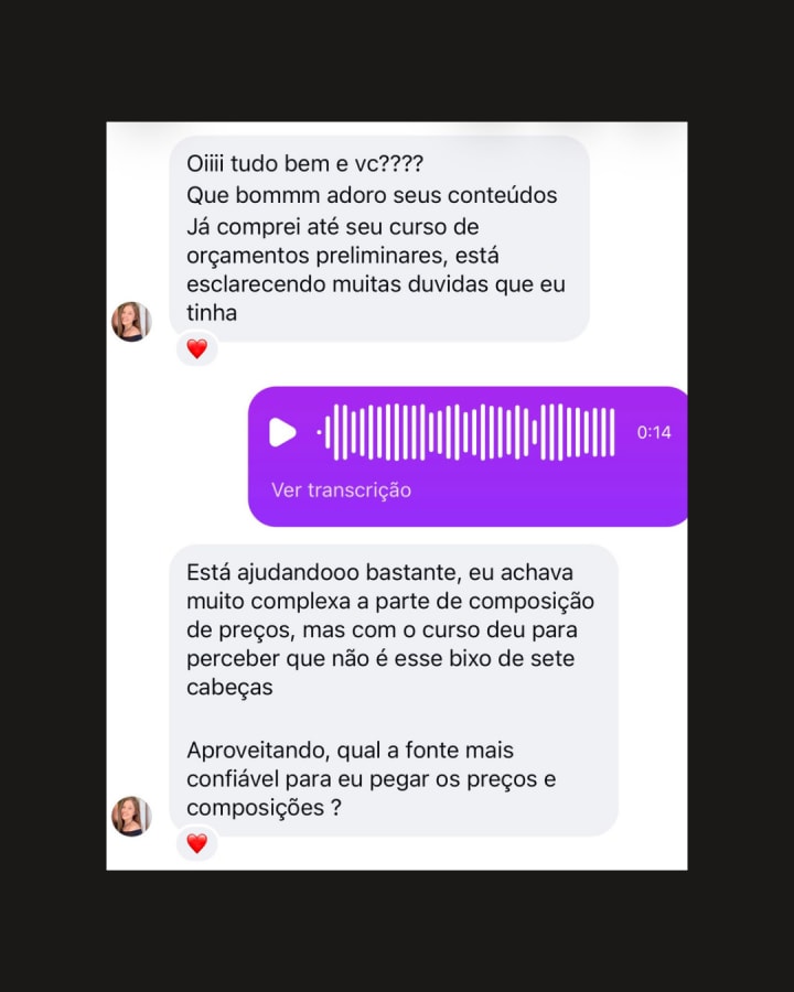Depoimento de aluna