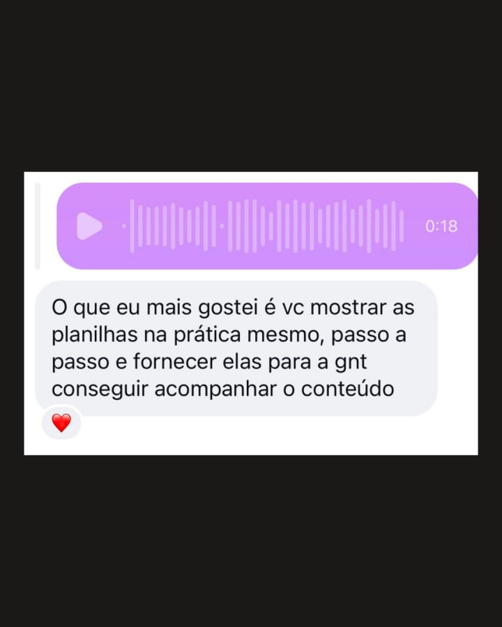 Depoimento de aluna