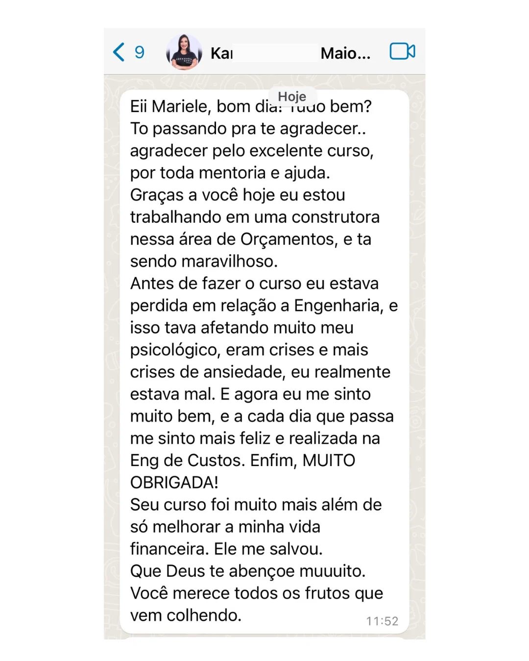 Depoimento de aluno 3