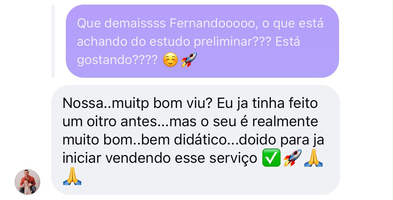 Depoimento de Fernando sobre o curso