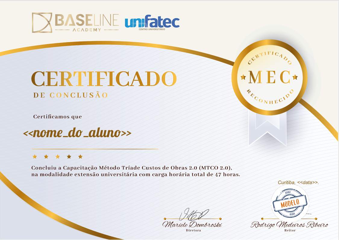 Certificado da Capacitação MTCO 2.0