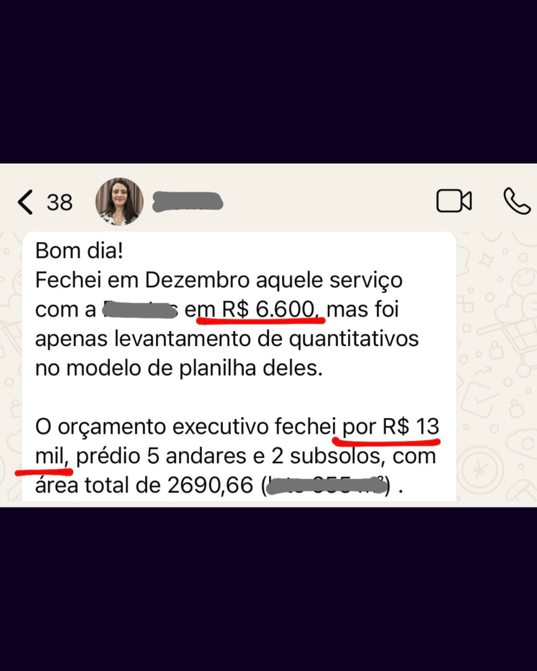 Depoimento de aluno