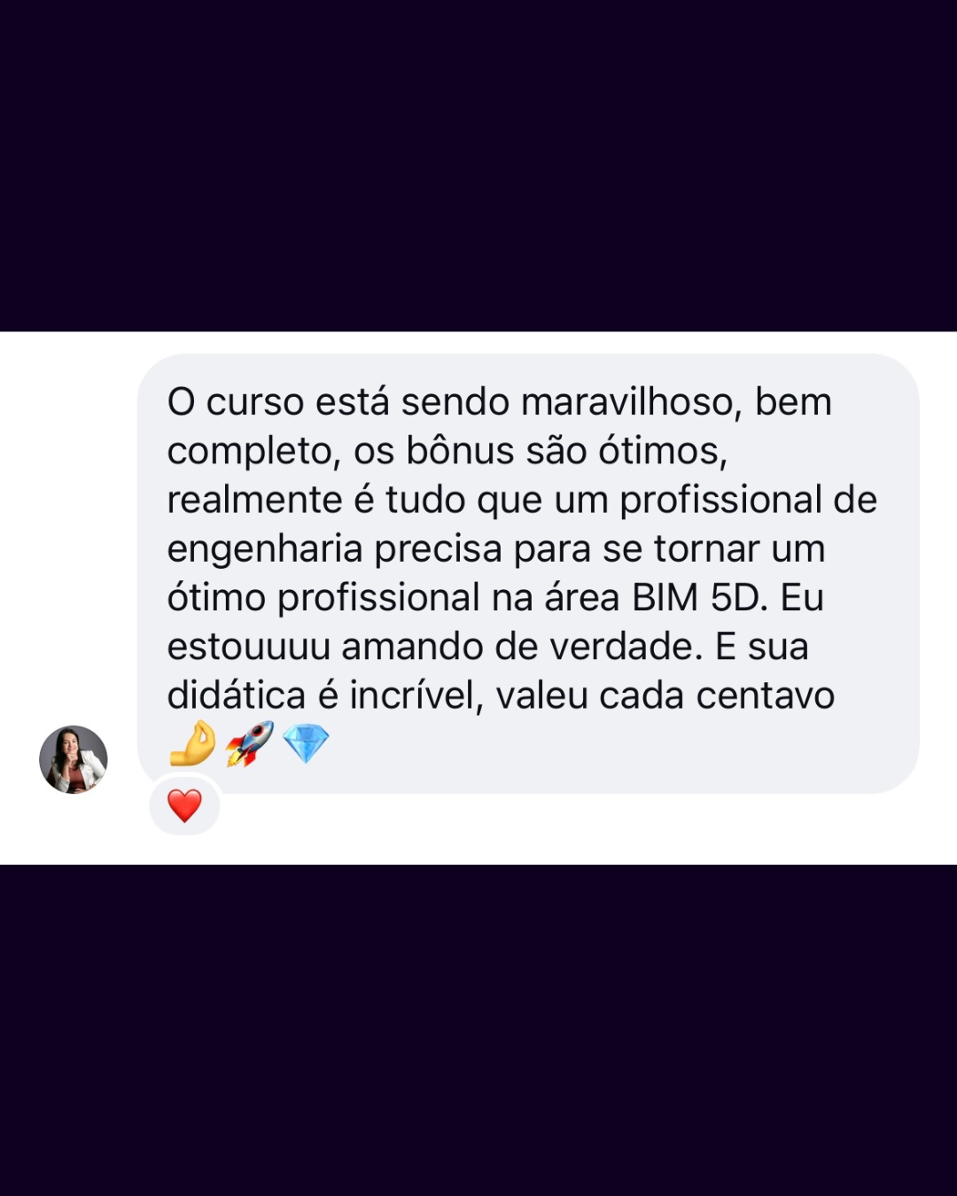 Depoimento de aluno