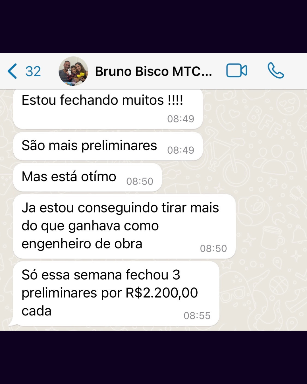 Depoimento de aluno