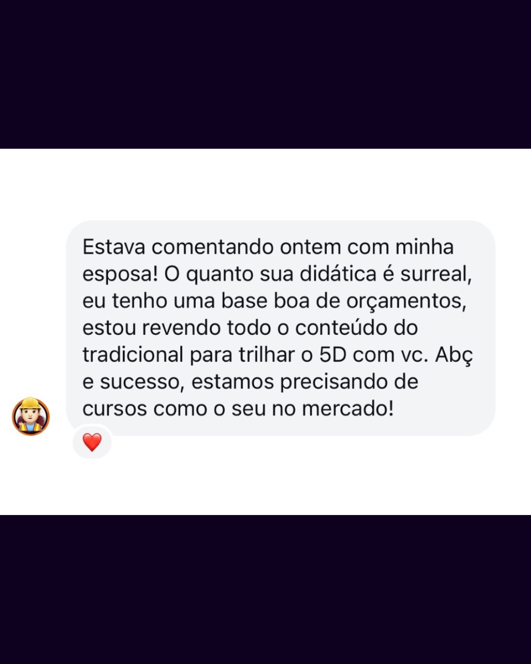Depoimento de aluno