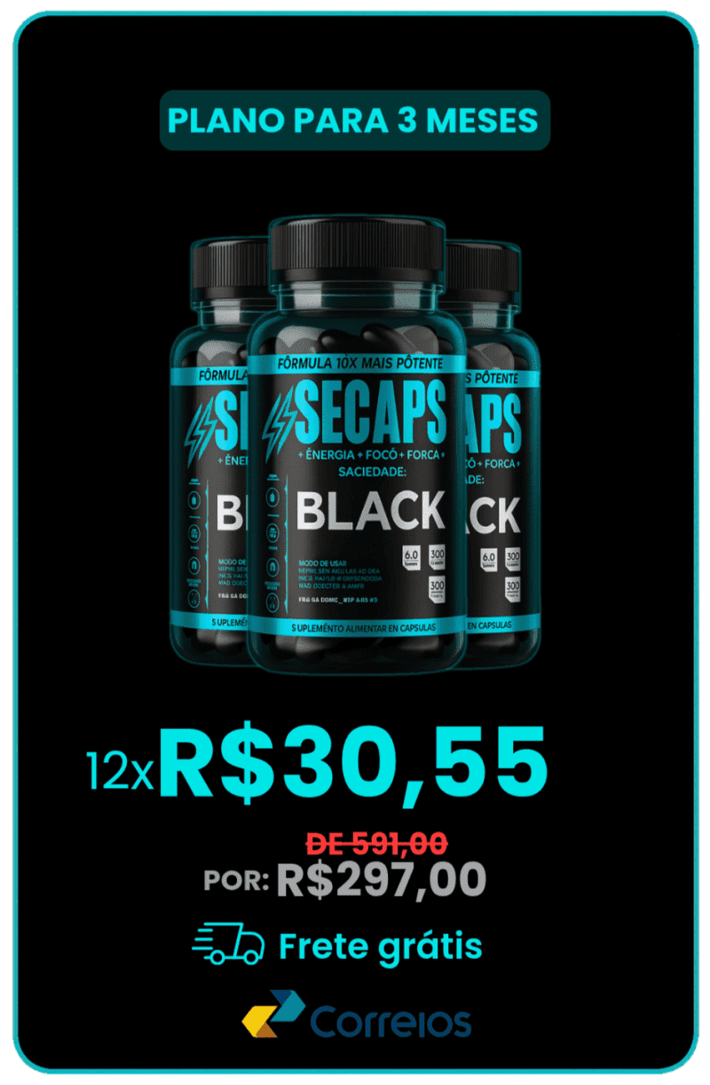 Plano 3 potes - Secaps Black