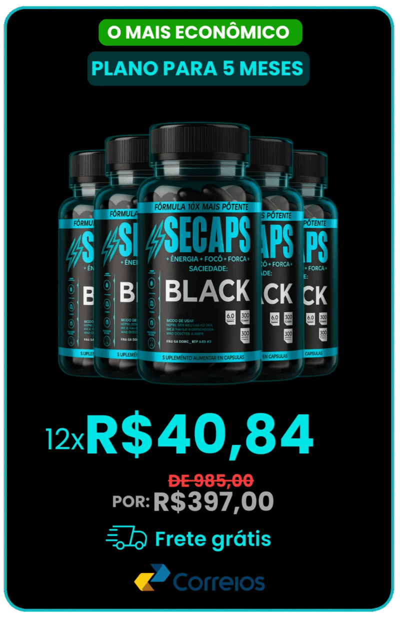 Plano 5 potes - Secaps Black