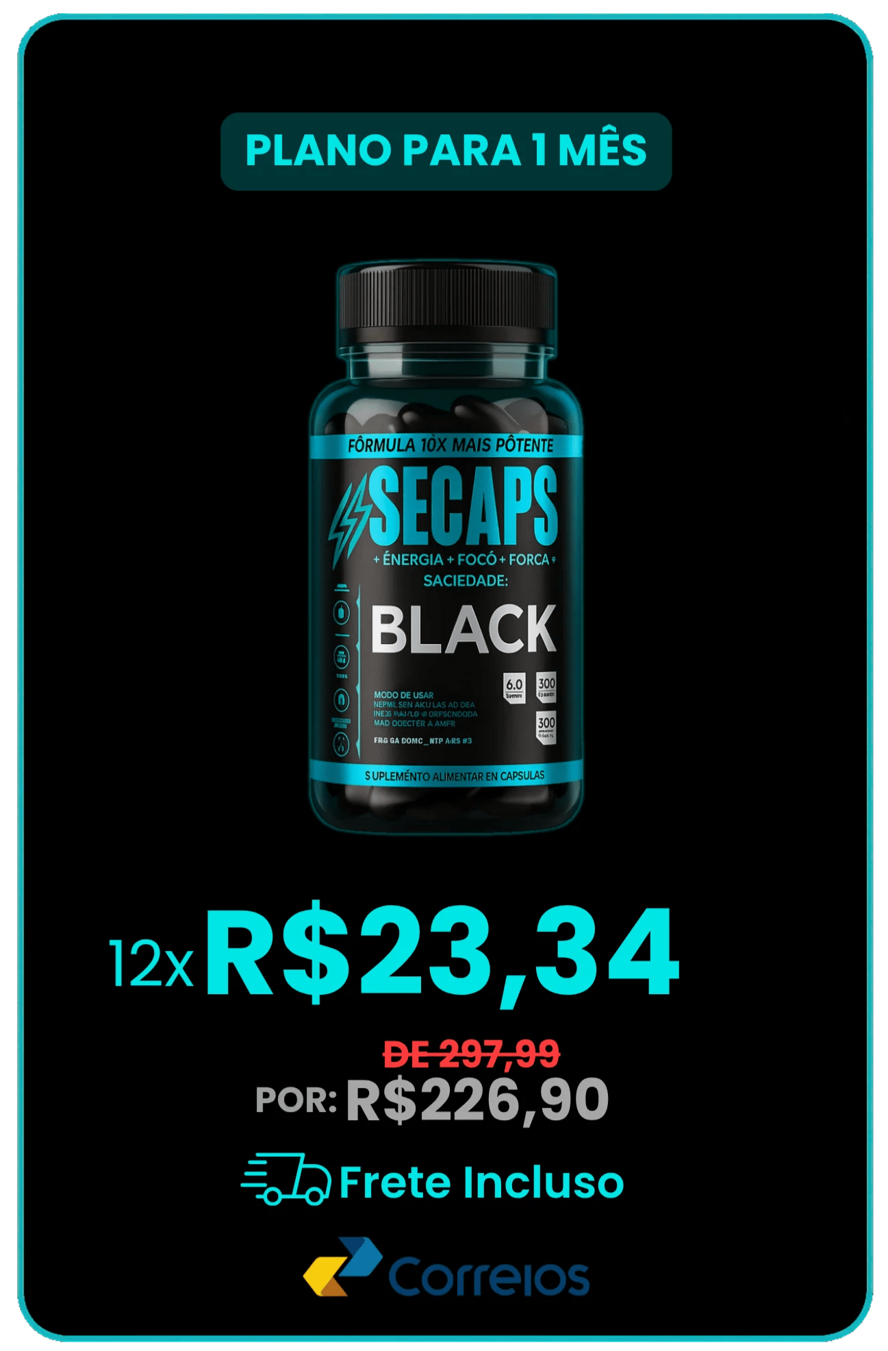 Plano 1 Mês - Secaps Black