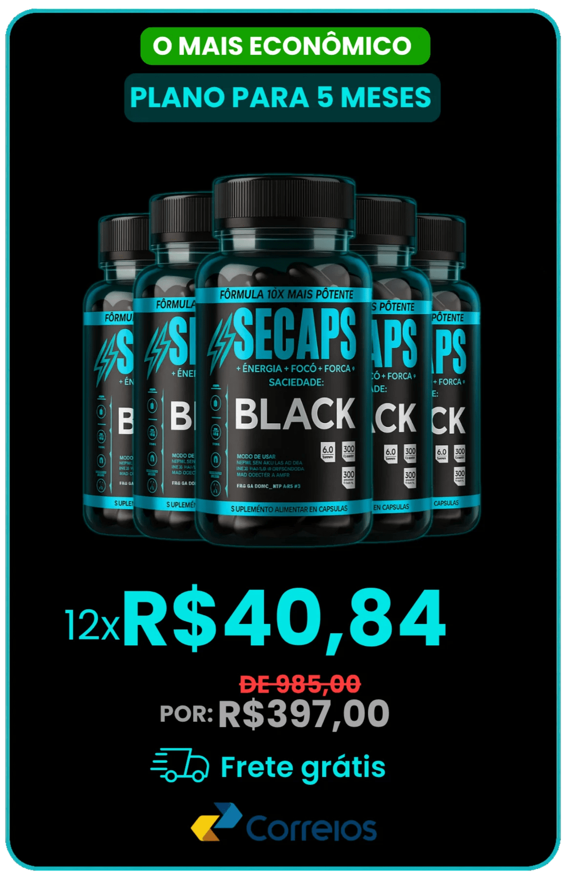 Plano 5 Meses - Secaps Black