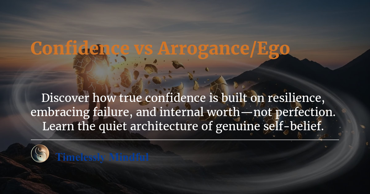 Confidence vs Arrogance/Ego | Timelessly Mindful