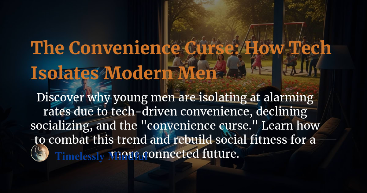 The Convenience Curse: How Tech Isolates Modern Men | Timelessly Mindful