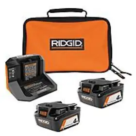  Stock Clearance Grab the Ridgid Battery Starter Kit 2x 4.0Ah Lithium Ion Batteries + 18V Charger & Bag for Just $69.00 at Home Depot