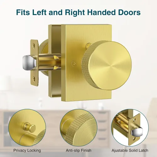 Unlock Huge Savings 51% OFF Gold Interior Door Knobs  Sturdy, AntiSlip Privacy Door Knobs for Bathroom & Bedroom Now Just $19.99 on Amazon