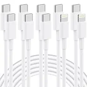 Unbelievable Savings Alert Grab the 5pk 6' 60W IWTKenw Charging Cables (2 Lightning + 3 USBC) on Amazon Now