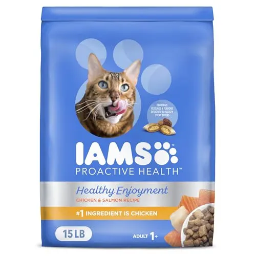  Treat Yourself Iams Healthy Enjoyment Dry Cat Food Chicken & Salmon Recipe, 15 lb. Bag  Grab It Now for Just $18.98 at 45% OFF on Amazon
