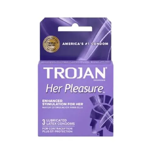  Exclusive Price Drop Get TROJAN Her Pleasure Sensations Lubricated Condoms (3 Count) for Just $3.67  Save 34% at Amazon