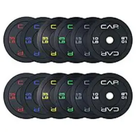 Lowest Price Alert Grab the 370Lb CAP Barbell Economy Olympic Bumper Plate Weight Set for Just $264.00 on Amazon