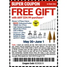 LimitedTime Offer Snag Harbor Freight's InStore Deals on Socket Adapters, WrenchDrill Bits & More Before They're Gone