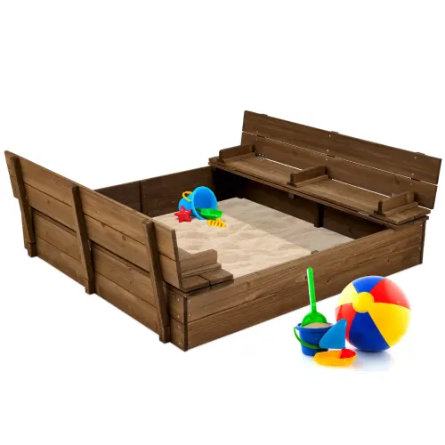 Unreal 53% OFF on Best Choice Products 47x47Inch Kids Wooden Outdoor Sandbox at Target  Just $129.99 Grab Yours Today