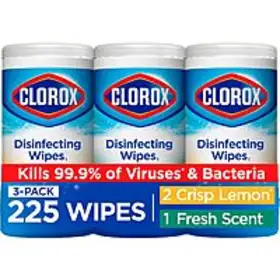  Don't Miss Out Grab the 3Pack 75Count Clorox Disinfecting Wipes (Fresh Scent & Crisp Lemon) on Amazon for Just $11.00  Limited Time Offer