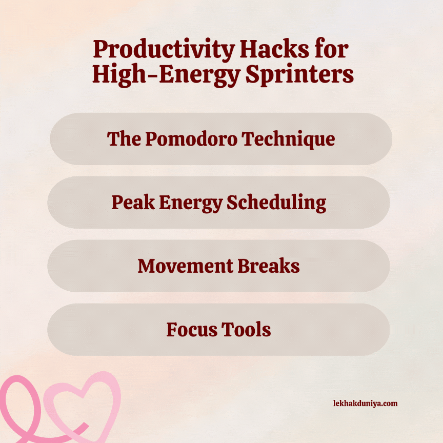 productivity hacks for different work styles