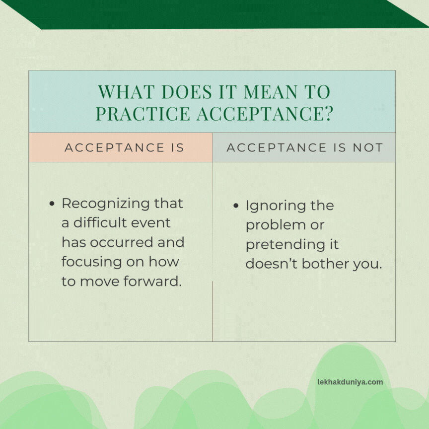 how to practice acceptance in life