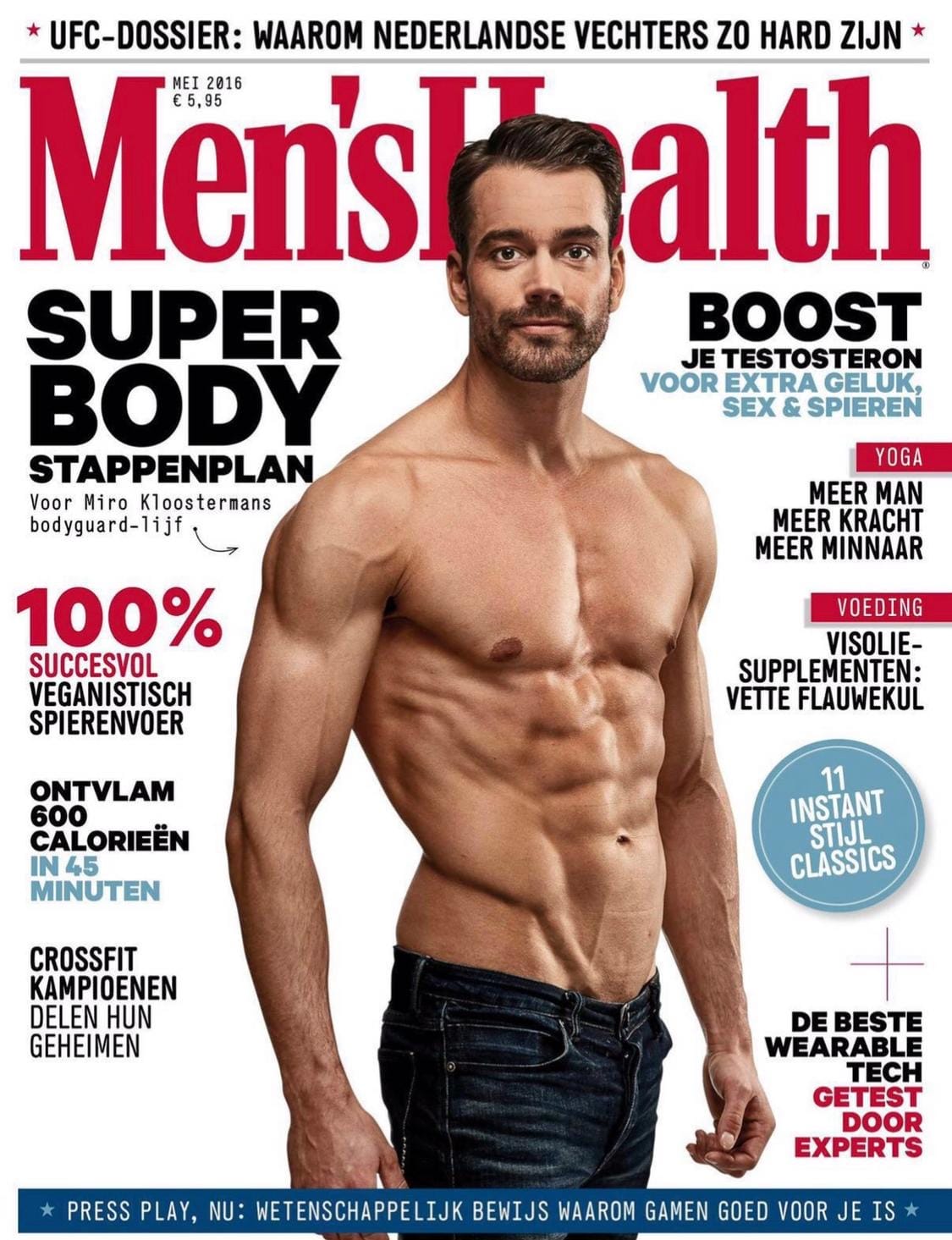 Miro Kloosterman on Men's Health Cover