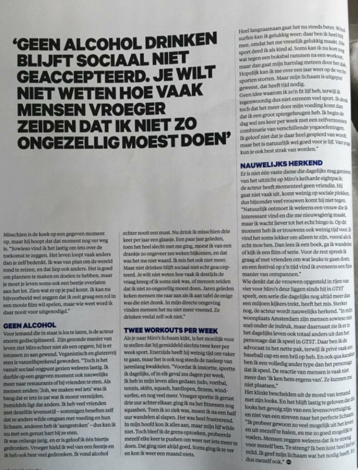 Miro Kloosterman Model Portfolio Men's Health