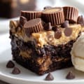 Reese’s Earthquake Cake (8x8) by Martin’s Bakery, Finger