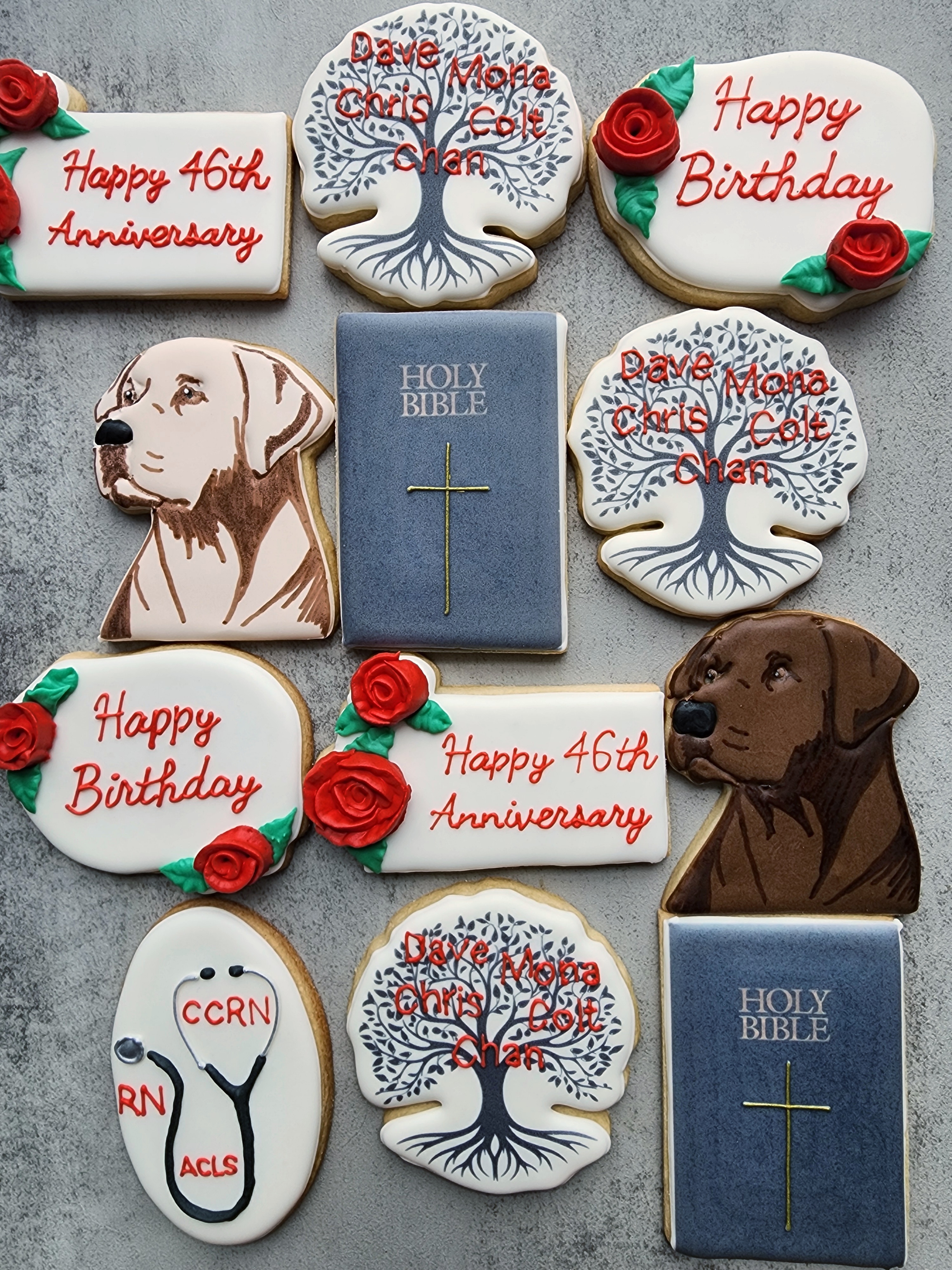 Decorated sugar cookies made to order by 731 Cookies in Jackson, Tennessee
