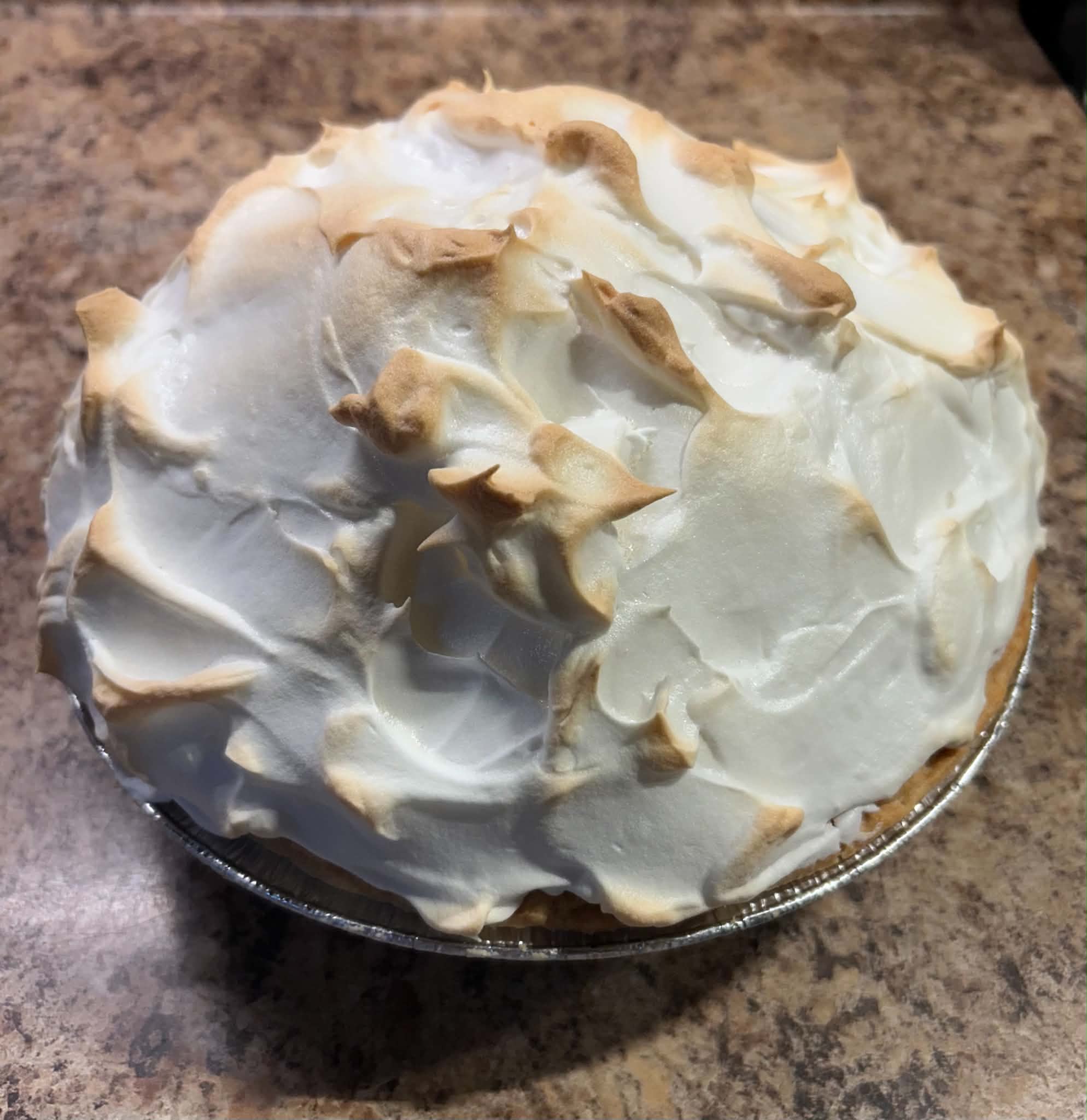 Homemade meringue-topped pie made from scratch by Lisa of Kountry Kreations in Bolivar, Tennessee