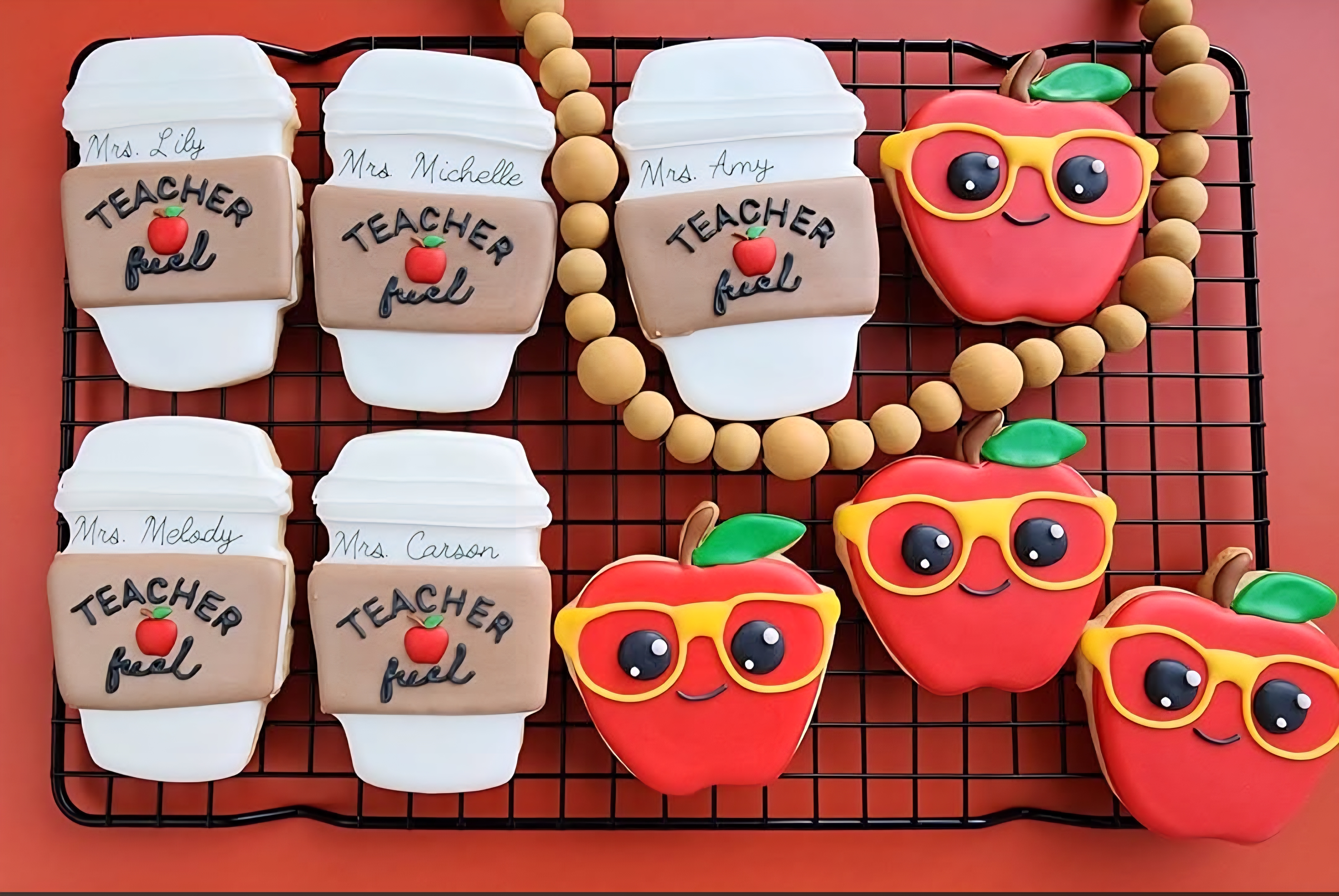 Back to School Teacher 2-pack of decorated sugar cookies from 731 Cookies in Jackson, Tennessee