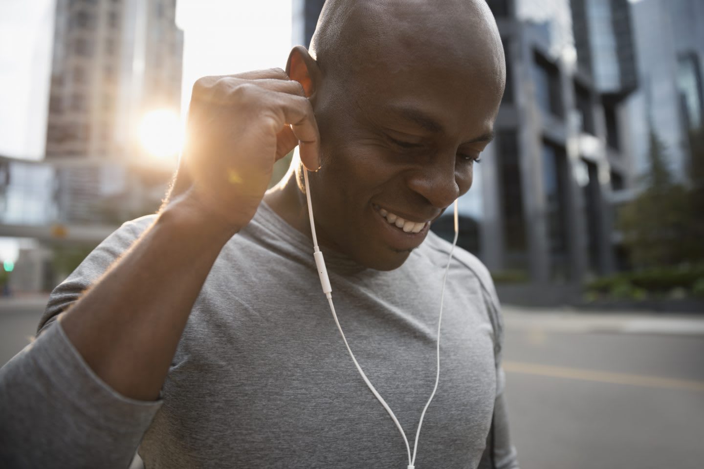 Men with earphones