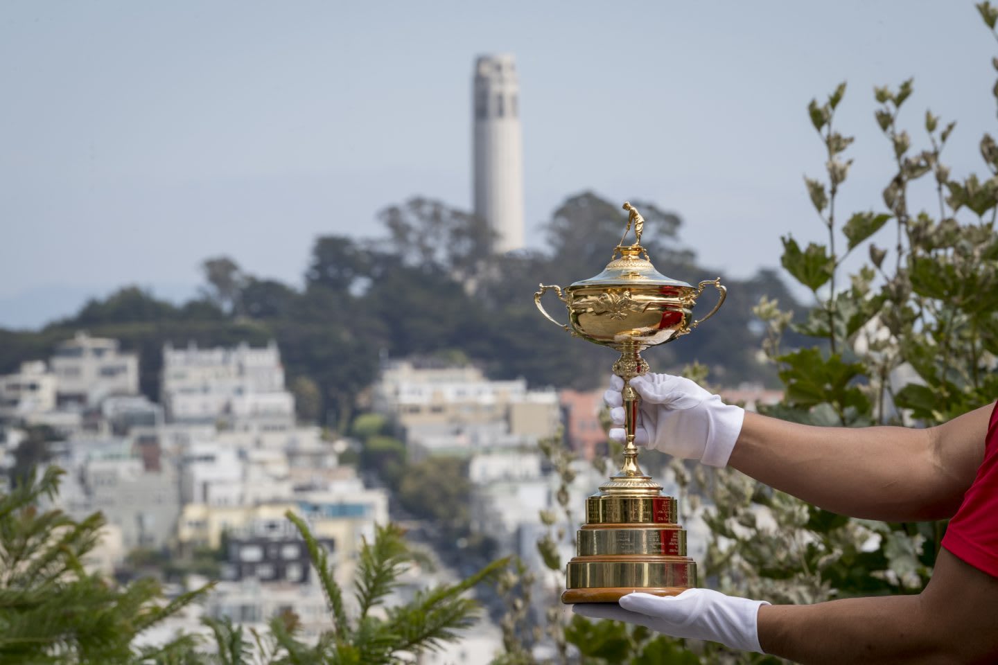 The Ryder Cup trophy is displayed for viewing by fans and tourist on September 6, 2018 in San Francisco, California, Ryder cup, sport, golf, competitive sport, goals, motivation, adidas, GamePlan A
