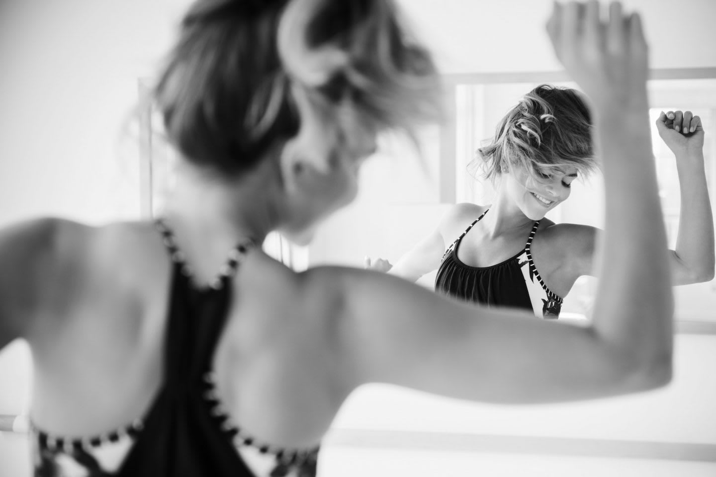 Dancer practicing in studio. Habit Change, Gameplan A, Adidas