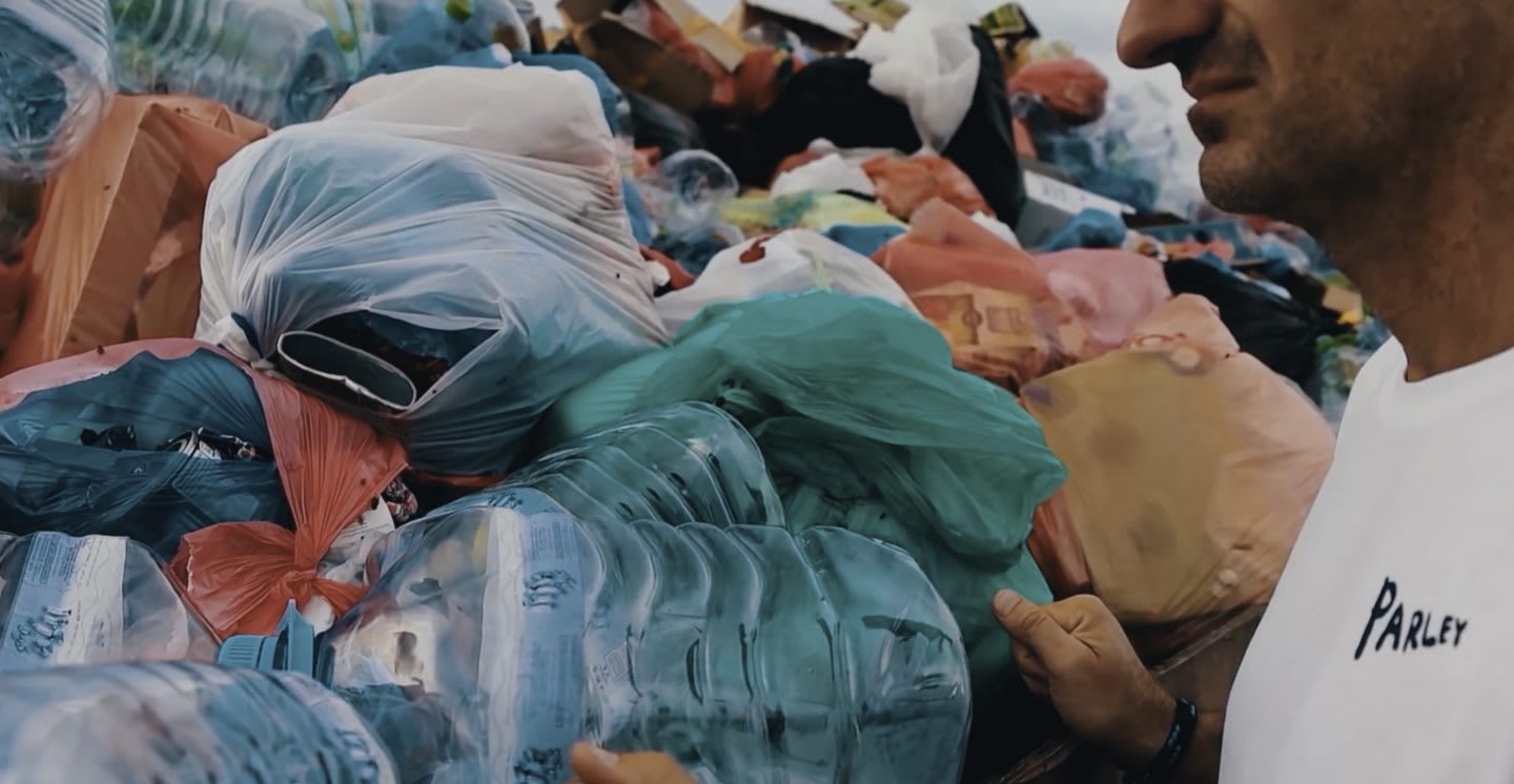 Pile of ocean plastic