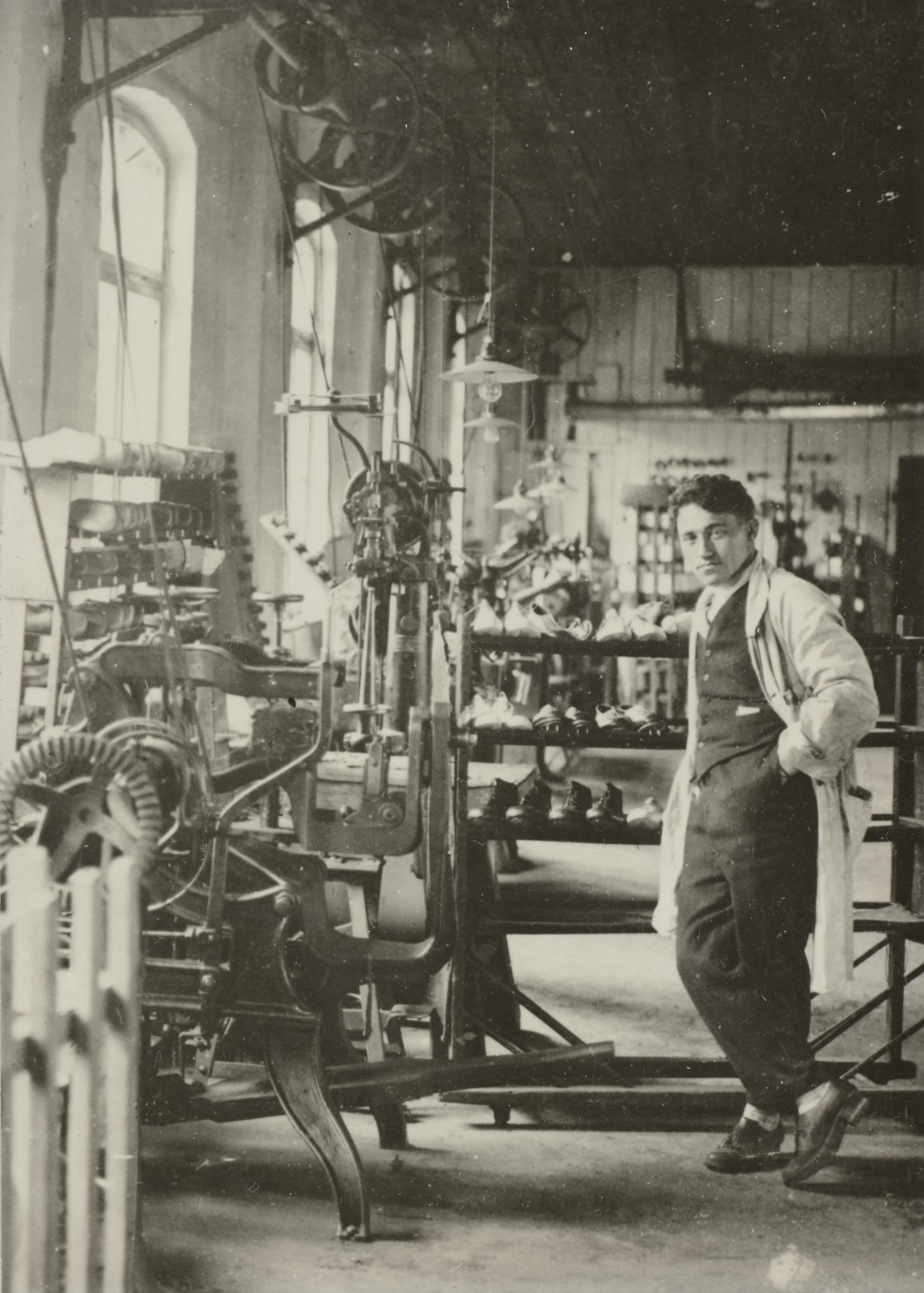 adidas founder Adi Dassler at factory adidas workplace culture