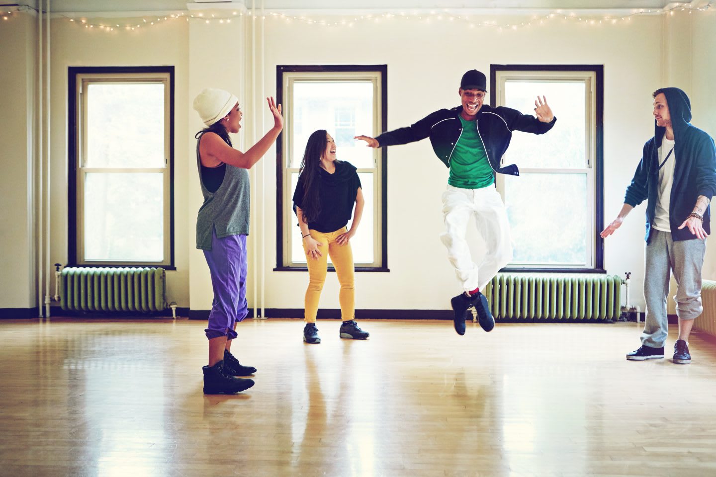 two men and two women dancing, mental health